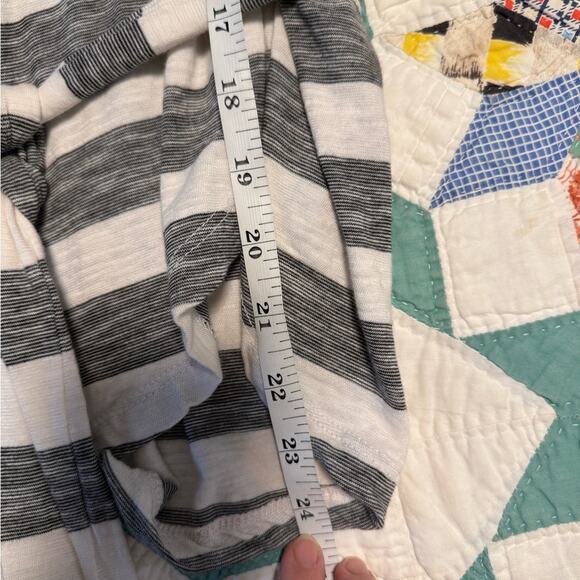 Urban Outfitters Lumiere Black Striped Short Sleeve Belted Tee - Picture 7 of 8